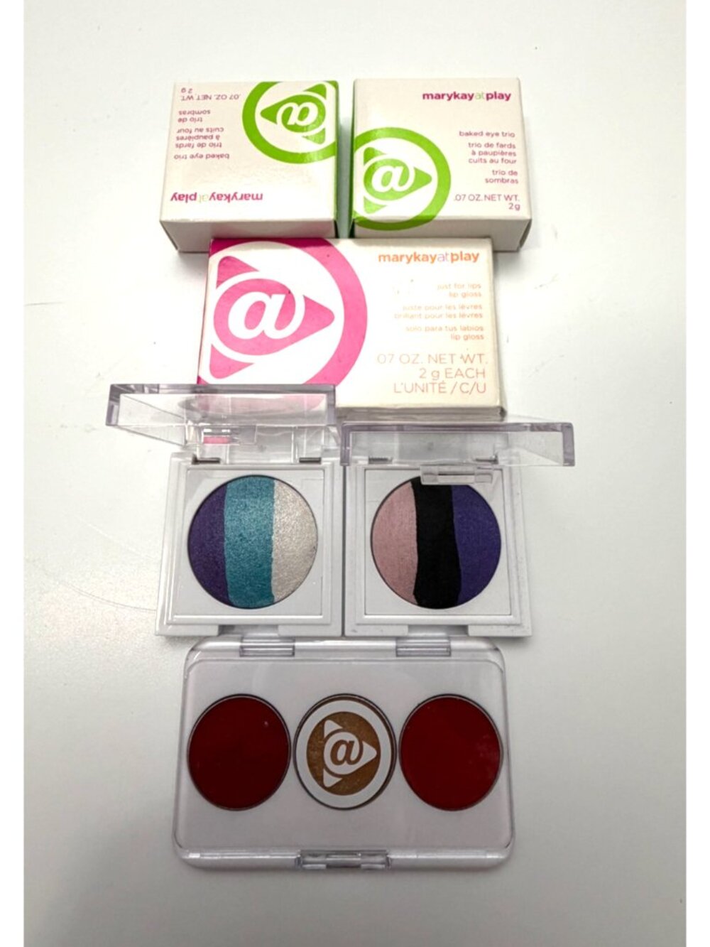 LOT of 3 Mary Kay At Play Eye Shadows NEW Discontinued & Lip Gloss Palette